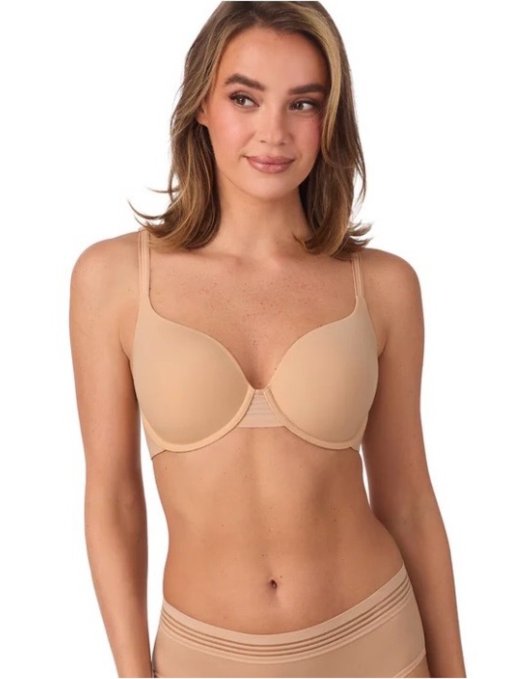 NWT Le Mystère Second Skin Back Smoother Bra | Natural | 34G